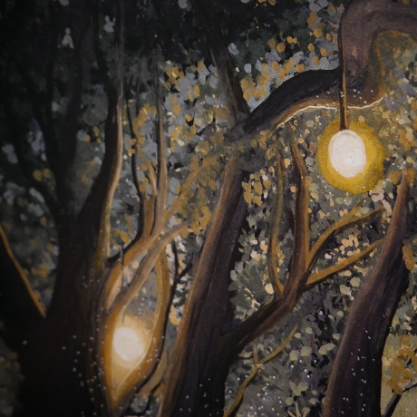 Aquarellkunst   ~ Versteckter Waldteich -Fantasy -Umweltfreundlicher Druck ~ Watercolor