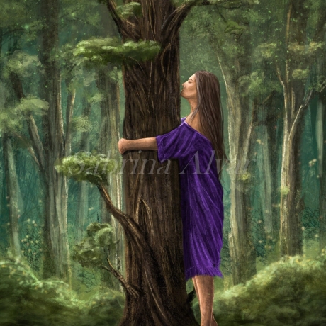 Waldliebe Illustration ~ Erdung ~ DIN A4 Print made by a human (NO AI)