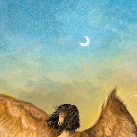 Waldliebe Illustration ~ Die Kraft des Windes ~ DIN A4 Print made by a human (NO AI)