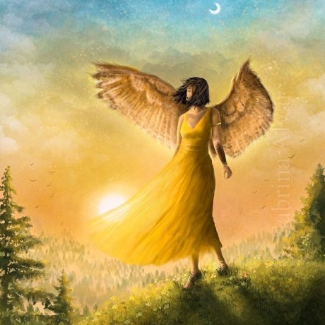 Waldliebe Illustration ~ Die Kraft des Windes ~ DIN A4 Print made by a human (NO AI)