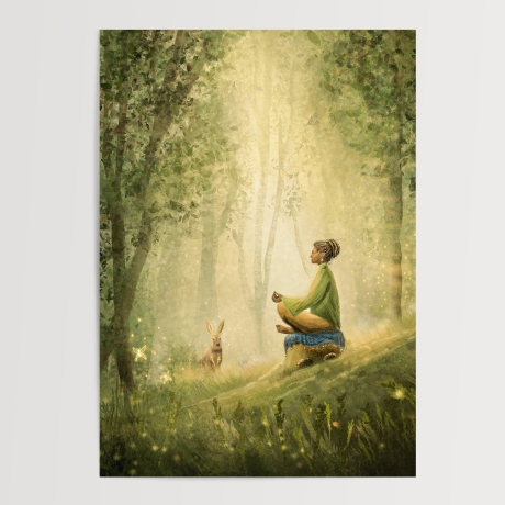 Waldliebe Illustration ~ Im Hier und Jetzt ~ DIN A4 Print made by a human (NO AI)