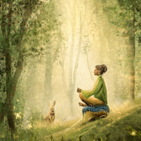 Waldliebe Illustration ~ Im Hier und Jetzt ~ DIN A4 Print made by a human (NO AI)