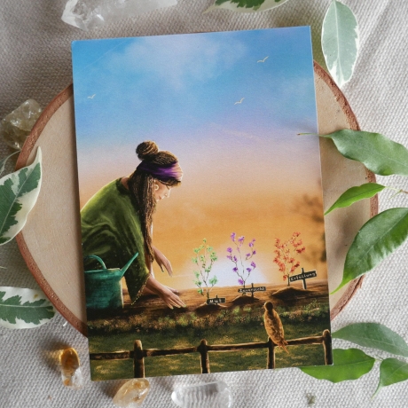 Karte ~ Mein innerer Garten ~  Mut, Erfüllung, Zuversicht