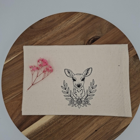 Küchenhandtuch Geschirrtuch Reh Hirsch Wald