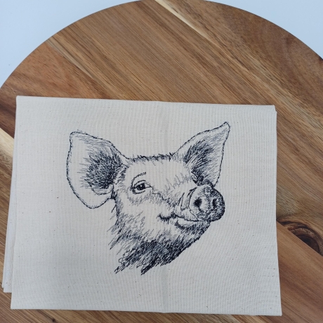 Küchenhandtuch Geschirrtuch Schwein