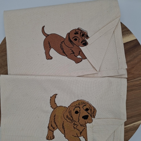 Küchenhandtuch Geschirrtuch Dackel Hund