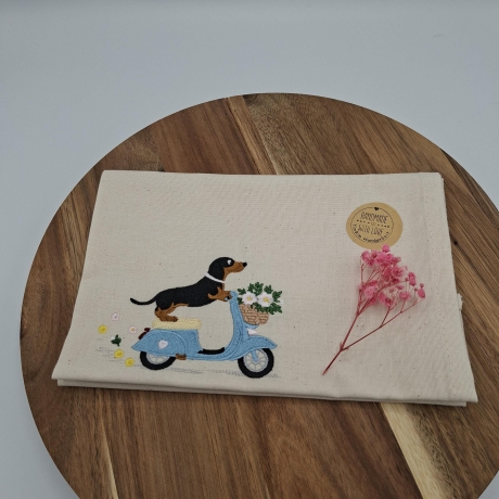 Küchenhandtuch Geschirrtuch Dackel