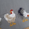 Küchenhandtuch Geschirrtuch Hühner Huhn Fransen
