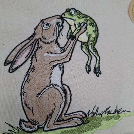 Küchenhandtuch Geschirrtuch Hase Frosch