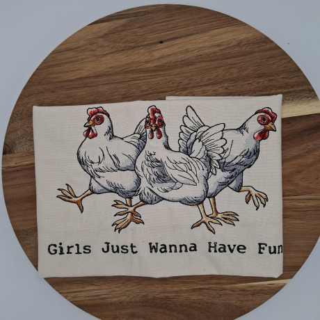 Küchenhandtuch Geschirrtuch Hühner Fun Girls