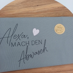 Küchenhandtuch Geschirrtuch Alexa Spruch Sprüche