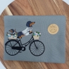 Küchenhandtuch Geschirrtuch Dackel Fahrrad