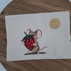 Küchenhandtuch Geschirrtuch Maus Erdbeere
