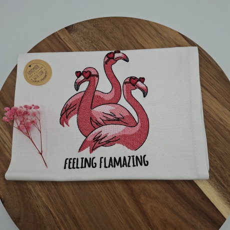 Küchenhandtuch Geschirrtuch Flamingo