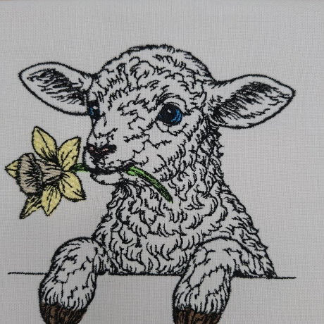 Küchenhandtuch Geschirrtuch Schaf Lamm Frühling