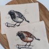 Küchenhandtuch Geschirrtuch Rotkehlchen Vogel