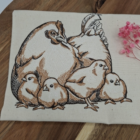 Küchenhandtuch Geschirrtuch Hühner Huhn Küken