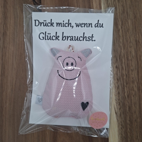 Schlüsselanhänger Taschenbaumler Schwein Glück
