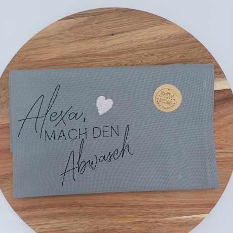 Küchenhandtuch Geschirrtuch Alexa Spruch Sprüche