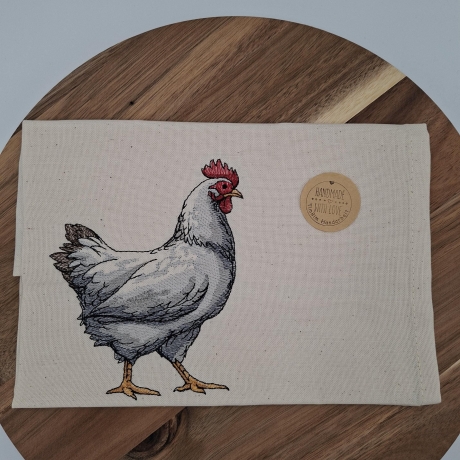 Küchenhandtuch Geschirrtuch Hahn Huhn