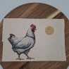 Küchenhandtuch Geschirrtuch Hahn Huhn