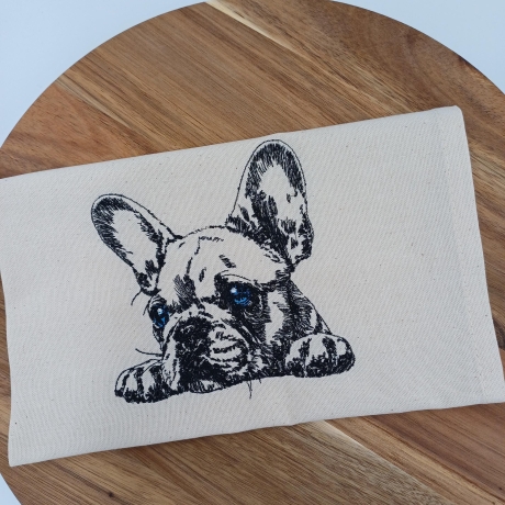 Küchenhandtuch Geschirrtuch Französische Bulldogge Hund