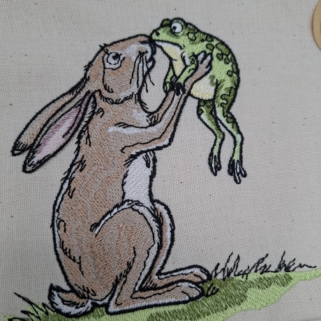 Küchenhandtuch Geschirrtuch Hase Frosch