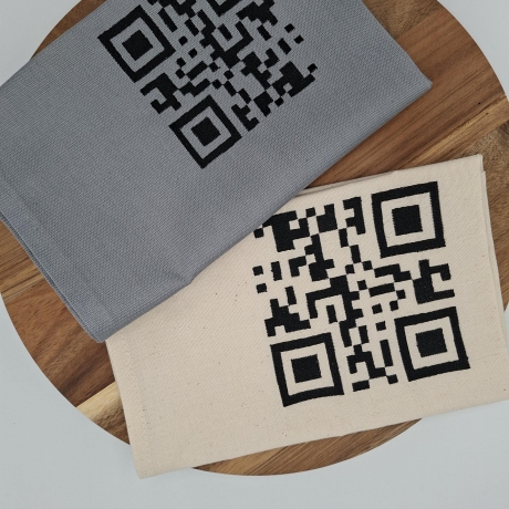 Küchenhandtuch Geschirrtuch QR Code