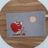 Küchenhandtuch Geschirrtuch Maus Herz Valentinstag