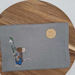 Küchenhandtuch Geschirrtuch Maus Schneeglöckchen Frühling