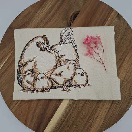 Küchenhandtuch Geschirrtuch Hühner Huhn Küken