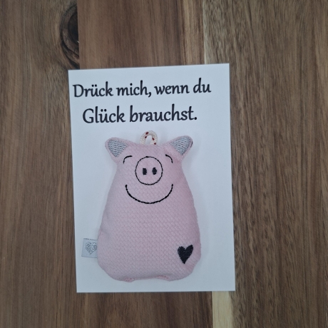 Schlüsselanhänger Taschenbaumler Schwein Glück