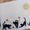 Küchenhandtuch Geschirrtuch Katze Herz