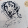 Küchenhandtuch Geschirrtuch Hund Knochen
