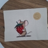 Küchenhandtuch Geschirrtuch Maus Erdbeere