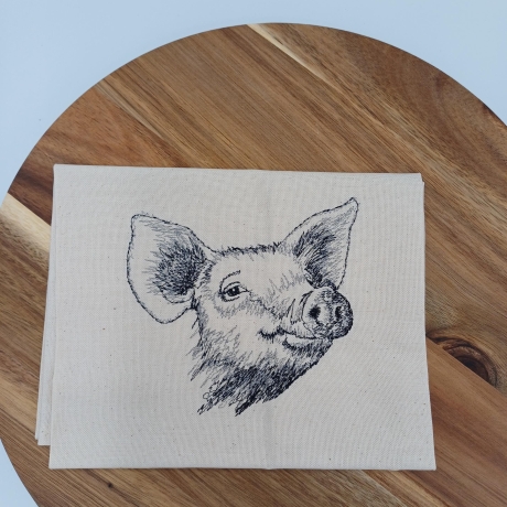 Küchenhandtuch Geschirrtuch Schwein