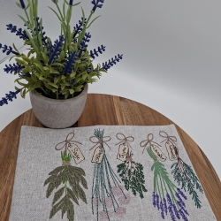 Küchenhandtuch Geschirrtuch Blumen Kräuter