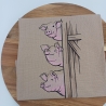 Küchenhandtuch Geschirrtuch Schwein Pferd Hühner Bauernhof