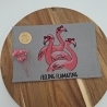 Küchenhandtuch Geschirrtuch Flamingo