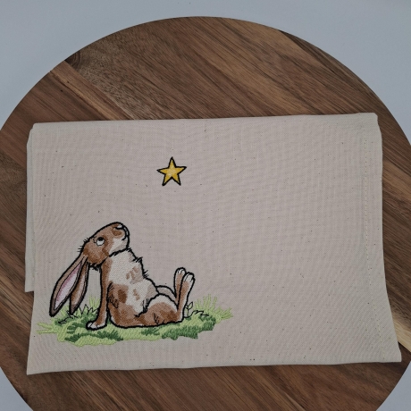 Küchenhandtuch Geschirrtuch Hase Stern
