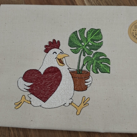 Küchenhandtuch Geschirrtuch Huhn Herz