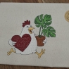 Küchenhandtuch Geschirrtuch Huhn Herz