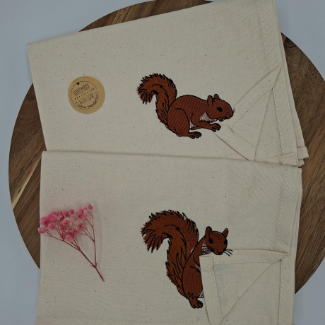 Küchenhandtuch Geschirrtuch Eichhörnchen