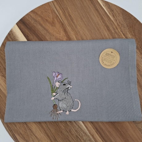 Küchenhandtuch Geschirrtuch Maus Krokus