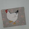 Küchenhandtuch Geschirrtuch Huhn Blumen