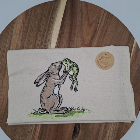 Küchenhandtuch Geschirrtuch Hase Frosch