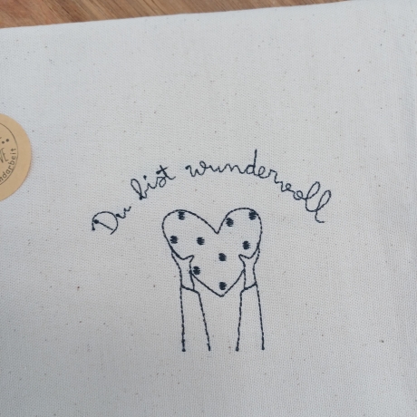 Küchenhandtuch Geschirrtuch Herz Wundervoll