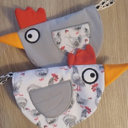 Topflappen Huhn, Hühner