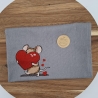 Küchenhandtuch Geschirrtuch Maus Herz Valentinstag