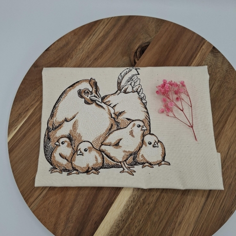 Küchenhandtuch Geschirrtuch Hühner Huhn Küken